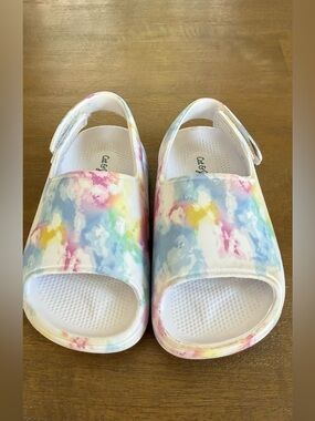Cat & Jack Pastel Tie-Dye Slide Sandals